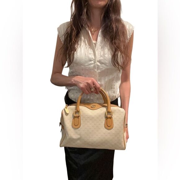 Gucci brown gg golden logo Boston bag - Picture 2 of 16